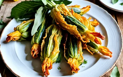 Recette facile de beignets croustillants de fleurs de courgette