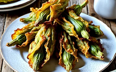 Recette facile de beignets croustillants de fleurs de courgettes