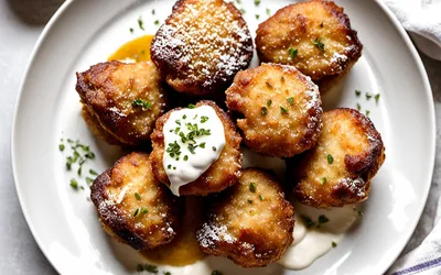 Recette facile de beignets d'aubergines croustillants avec sauce curry maison