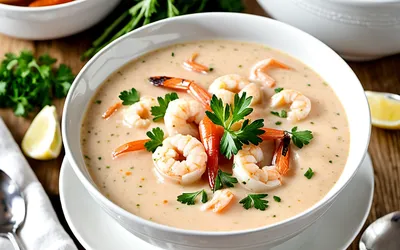 Recette facile de bisque de crevettes maison onctueuse et savoureuse