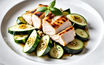 Recette facile de blanc de poulet aux courgettes et lard croustillant