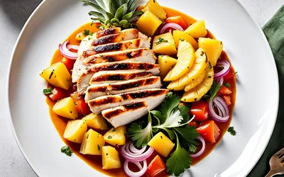 Recette facile de blanc de poulet à la sauce ananas exotique