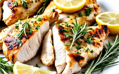 Blancs de poulet aux herbes fraîches et citron - Recette facile et rapide