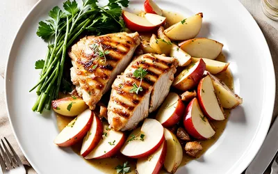 Blancs de poulet au cidre et pommes persillées : recette facile et savoureuse
