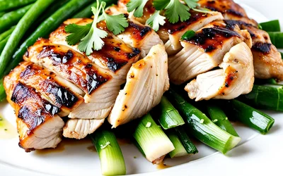 Blancs de poulet sautés aux oignons nouveaux fondants - Recette rapide et savoureuse