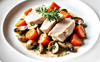 Blanquette de Dinde Crémeuse et Savoureuse : Recette Facile pour 1 Personne