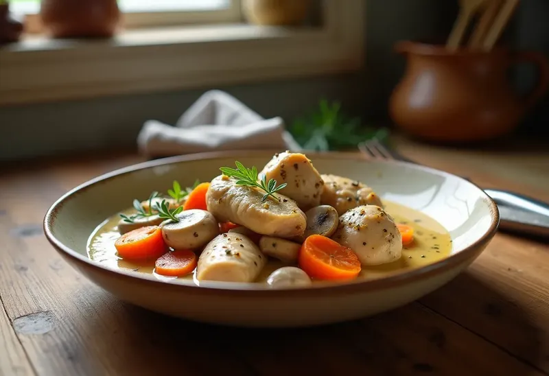 Blanquette de poulet surprise : recette traditionnelle gourmande et facile