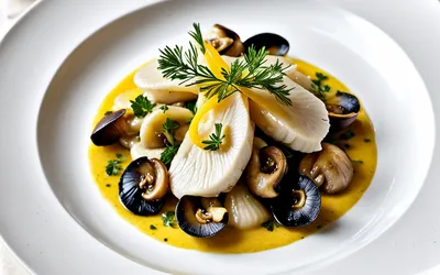 Blanquette de seiche au safran et champignons : recette facile et raffinée