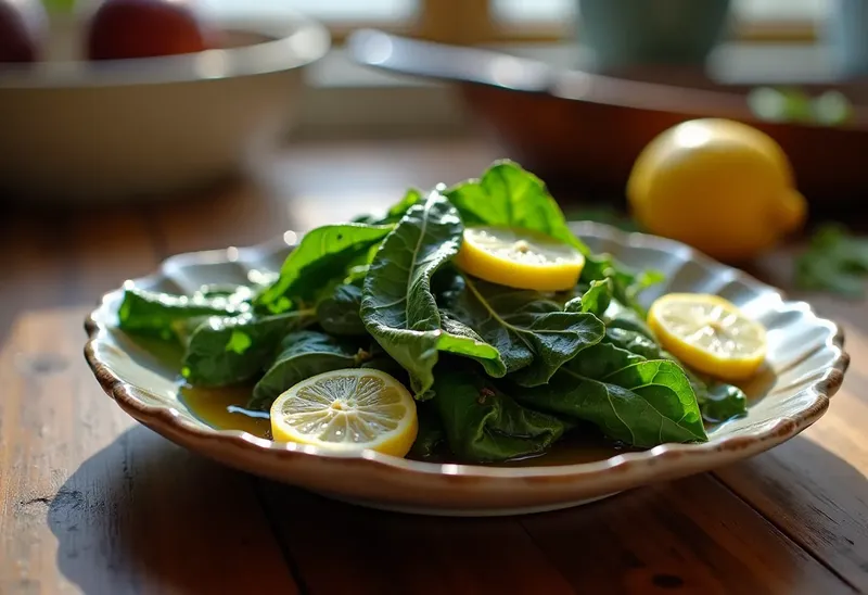 Blettes marinées au citron et huile d'olive : recette fraîche et savoureuse
