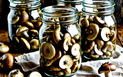 Recette facile de bocaux de champignons marinés au vinaigre pour apéritif