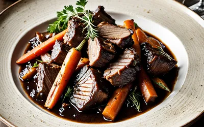 Recette traditionnelle de bœuf à la mode braisé facile et savoureuse
