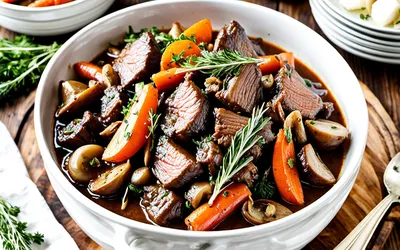 Recette rapide de Boeuf Bourguignon facile et savoureuse