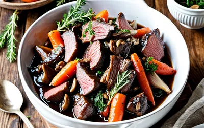 Recette Facile de Boeuf Bourguignon Traditionnel - Plat Mijoté Savoureux