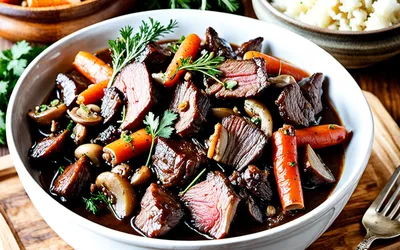 Recette Boeuf Bourguignon Traditionnel à Ma Façon - Plat Mijoté Authentique