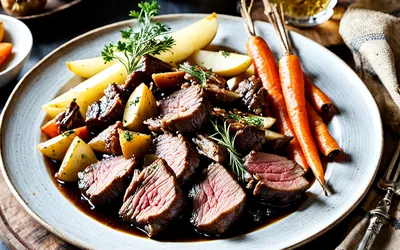Recette de Boeuf braisé à la normande facile et savoureuse