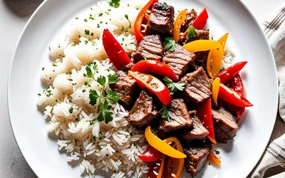 Recette facile de bœuf mijoté au riz espagnol savoureux