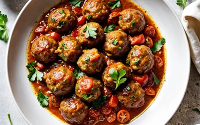 Recette facile de Boles de Picolat : Boulettes de viande catalanes mijotées