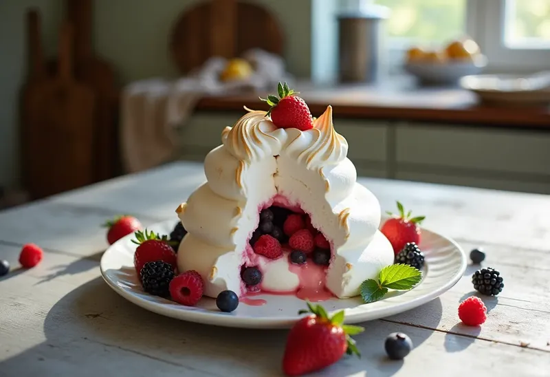 Bombe glacée meringuée maison : dessert glacé gourmand et facile
