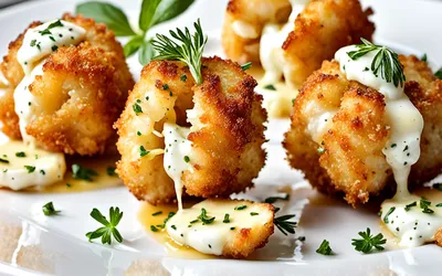 Bouchées de scampi croustillantes à la mozzarella fondante - recette facile et rapide