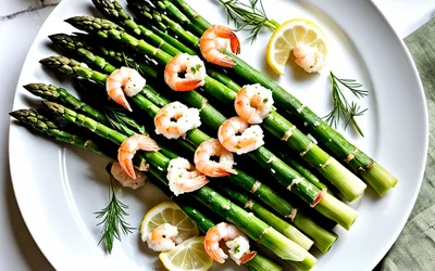 Bouchées gourmandes aux asperges vertes et crevettes fraîches - Recette facile et rapide