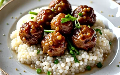 Recette facile de boulettes de porc perlées chinoises Zhen Zhu Wan