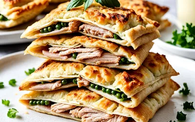 Recette facile de bourecks au thon et poulet avec sauce béchamel