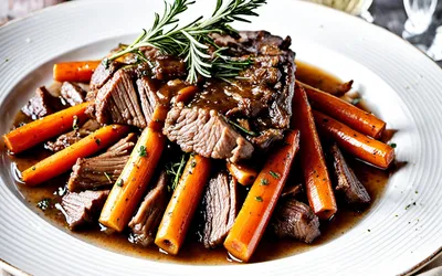 Recette facile de Braisé de bœuf fondant aux carottes caramélisées