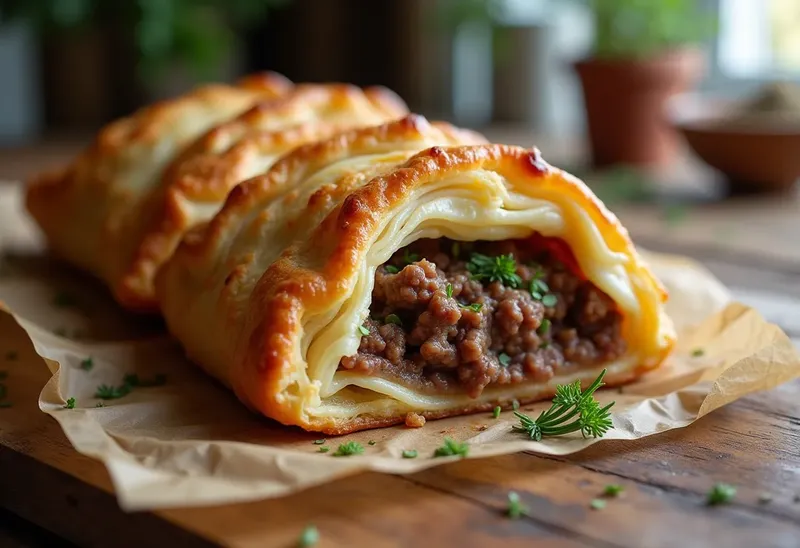 Brick croustillant au bœuf épicé : recette facile et savoureuse