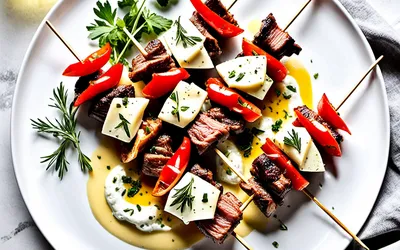 Brochette de Viande Fondante au Fromage Gourmand - Recette Facile et Savoureuse