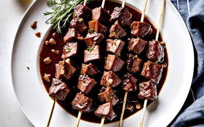 Brochettes de bœuf marinées : recette facile et savoureuse pour un repas gourmand