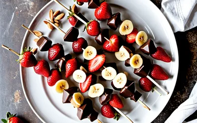 Brochettes gourmandes au chocolat fondant - recette facile et rapide