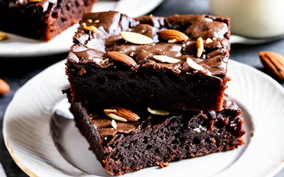 Recette facile de brownies moelleux aux amandes, dessert chocolaté