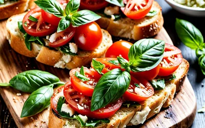 Recette Bruschetta Italienne Facile et Rapide - Apéritif Savoureux