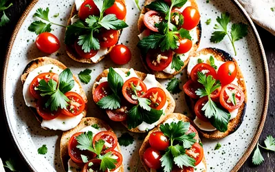 Recette facile de bruschetta libanaise authentique et savoureuse