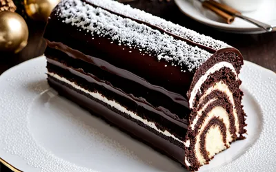 Recette facile de bûche de Noël à la mousse au chocolat fondante
