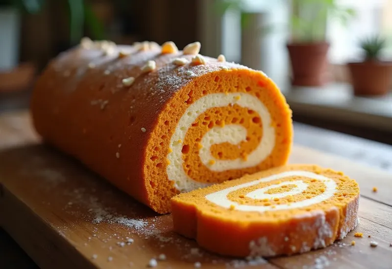 Bûche de Noël à la patate douce : dessert moelleux et gourmand