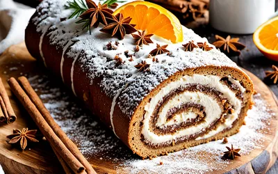 Recette facile de bûche de Noël au pain d'épices gourmande et festive