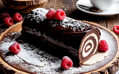 Recette facile de Bûche de Noël Chocolat Framboise gourmande