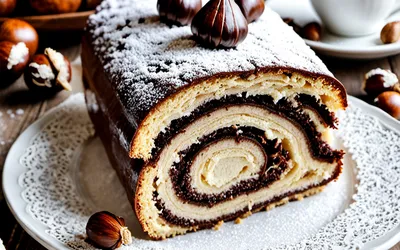 Recette facile de bûche de Noël aux marrons et chocolat fondant
