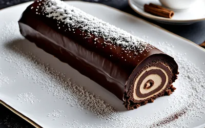 Bûche gourmande aux deux chocolats sans cuisson - recette facile et rapide