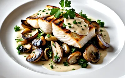 Recette facile de cabillaud au Chablis et champignons sautés