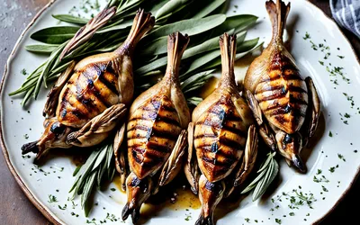Cailles grillées à la sauge : recette savoureuse et facile