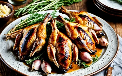 Cailles rôties à la moutarde et au miel : recette savoureuse et facile