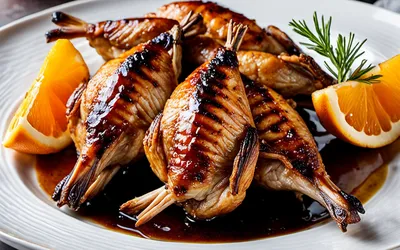 Recette facile de cailles rôties aux oranges et épices douces