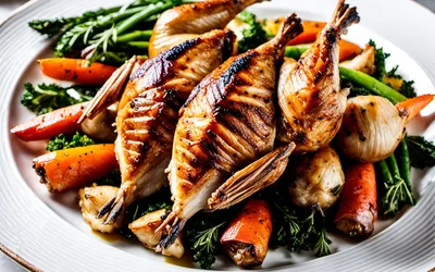 Recette facile de Cailles Ventôse rôties aux épices et légumes