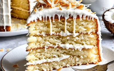Recette facile de cake glacé à la noix de coco, dessert frais et gourmand