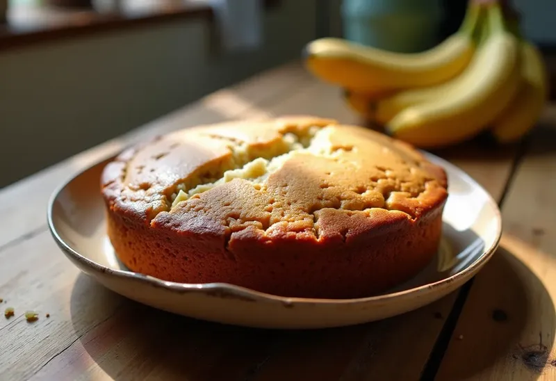 Cake moelleux à la banane et vanille sans beurre ni huile