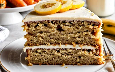 Recette facile de cake moelleux à la carotte et à la banane