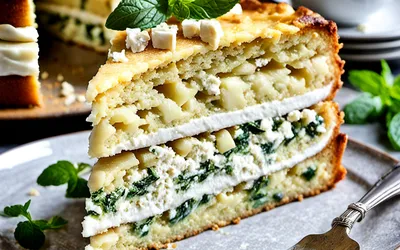 Recette facile de cake moelleux à la feta et à la menthe fraîche