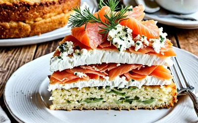 Image de la recette Cake moelleux au chèvre et saumon fumé : recette facile et gourmande